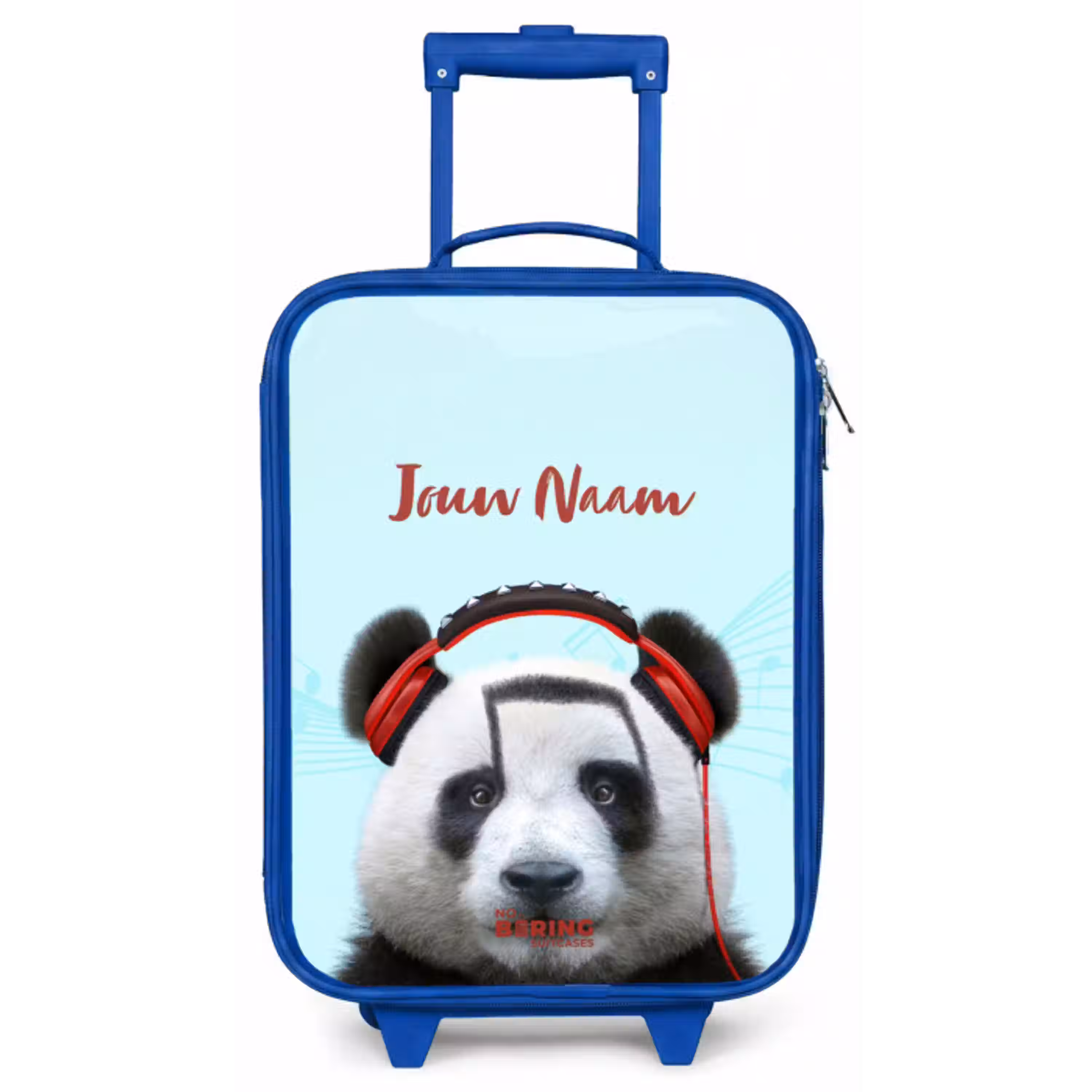 Kees de Panda Kinderkoffer - Blauw klein -zz3dotto
