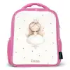 Ballerina prinses tussen beige stippen Kinderrugzak - Roze middel -3d