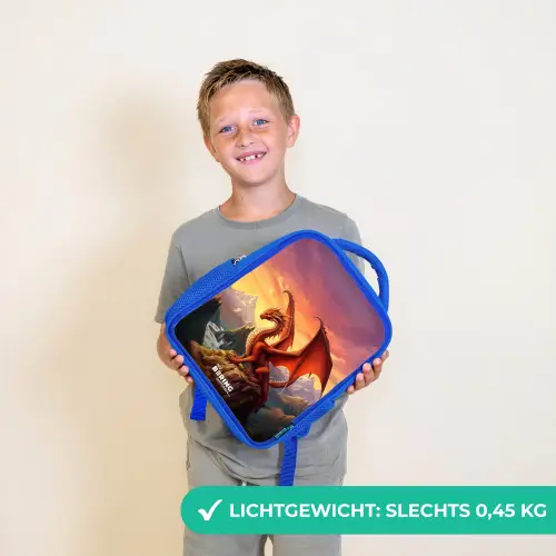 Rode reuzendraak Kinderrugzak - Blauw middel -sfeer1_NL