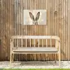 Haas - Oren - Bruin Tuinposter op houten frame 2 cm dik klein -sfeer4