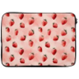 Aardbei - Patroon - Roze laptophoes neopreen klein 279 -zkaufland3dotto