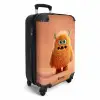 Oranje monster op een oranje achtergrond NBS - Handbagage koffer - Kinderen Unisex middel -productfoto_3d
