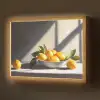 Citroenen - Stilleven - Geel Light Box met batterij (Wandlamp) middel -z3d_website
