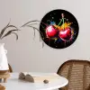 Kersen - Fruit - Graffiti - Verf - Abstract - Modern - Kleurrijk Wandcirkel plexiglas klein -sfeer4