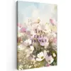 Quote - Bloemen - Schilderachtig Tuinposter op houten frame 2 cm dik klein -3d