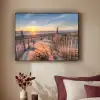 Strand - Zee - Duin - Zonsondergang - Landschap Textielframe zwart klein -sfeer1