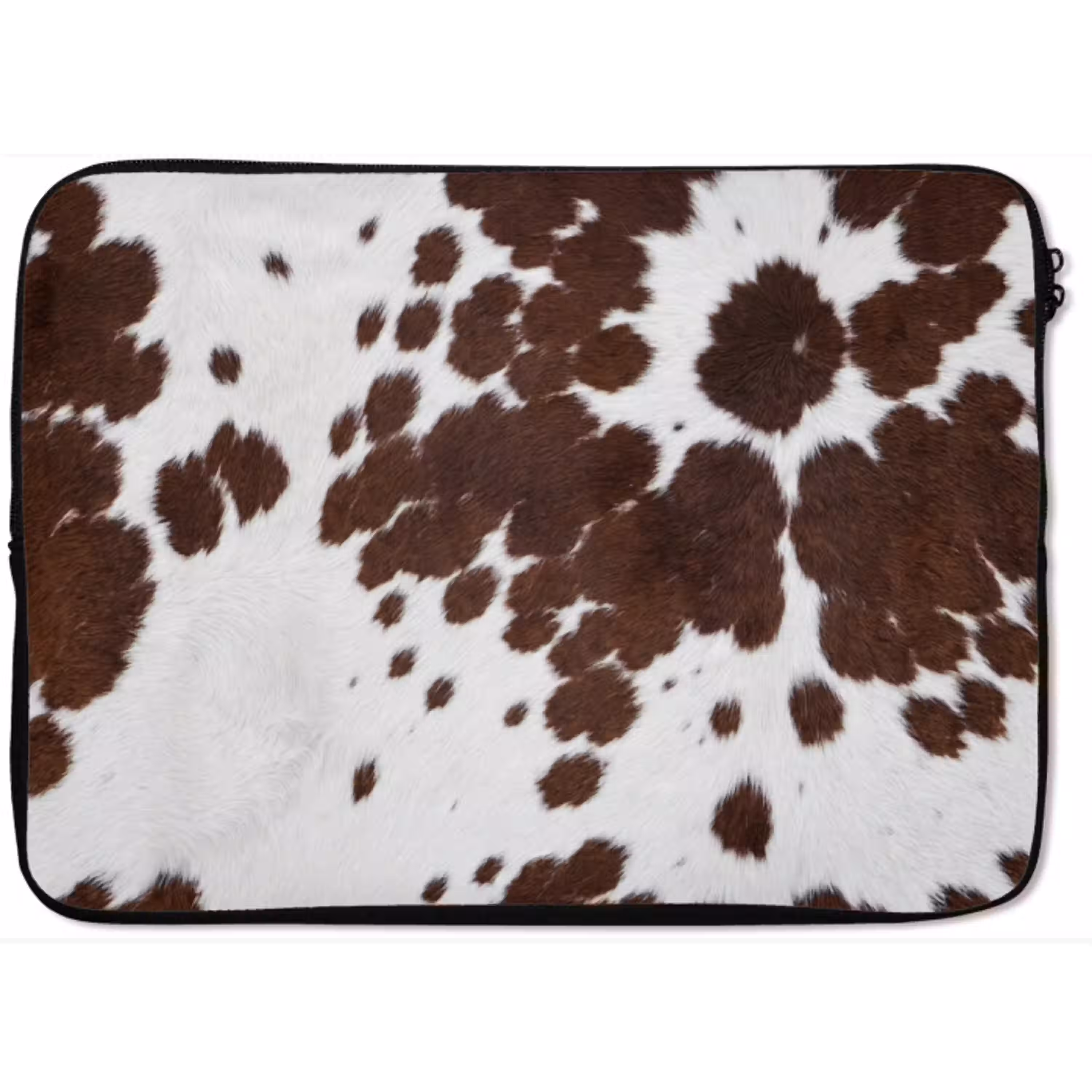 Koeienhuid - Klassiek - Bruin laptophoes neopreen klein -zkaufland3dotto