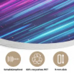 Snelheid - Kosmos - Kleurrijk Akoestische PET Vilt - Rond klein -closeup_DE