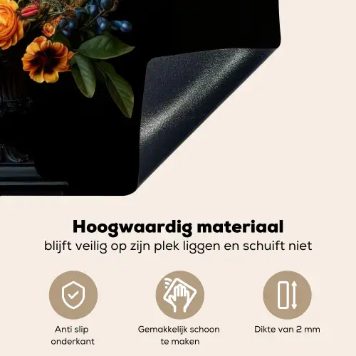 Tulpen - Bessen - Boeket - Vaas Inductie beschemer met haakjes klein -ky-onderkant-nl