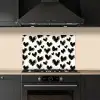 Hartjes - Patroon - Zwart keuken achterwand spatscherm klein 900 -sfeer1