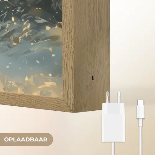 Dennensprookje - Rendier - Nacht Light Box met batterij (Wandlamp) middel -USP_websiteoplaadbaarNL
