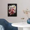 Bloemen - Roze - Zwart - Flora - Botanisch fotolijst zwart zonder passe partout klein -sfeer4