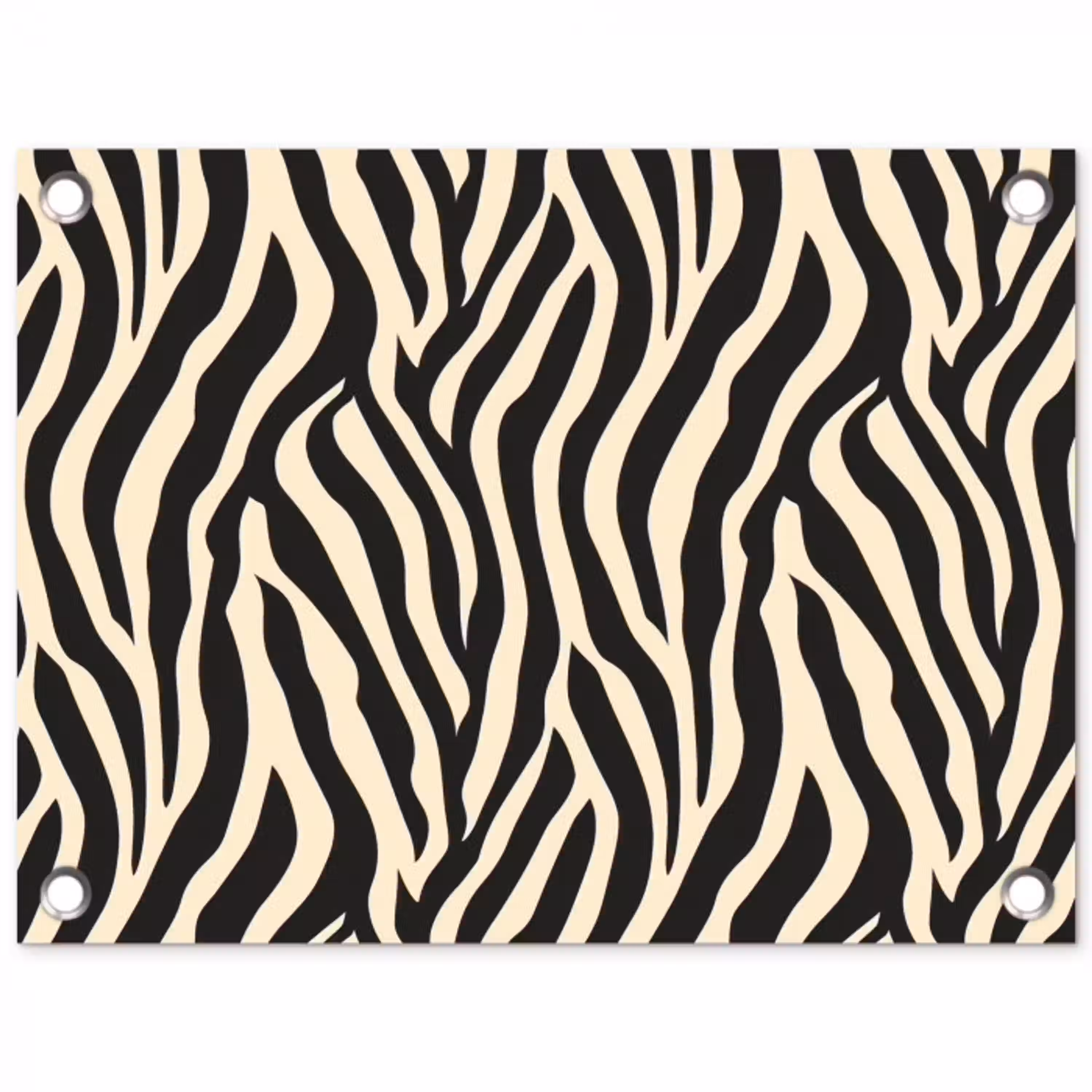 Zebra - Print - Klassiek - Zwart tuinposter los doek klein 239 -3d