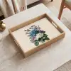 Bloemen - Gedetailleerd - Rust - Realistisch Dienblad Rechthoek middel -sfeer1