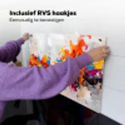 Abstract - Schilderij - Kleurrijk - Dynamisch Inductie beschemer met haakjes klein -ky-ophangen-nl