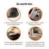 Doorkijk - Zee - Boot - Zonsondergang Inductie beschermer vinyl 3mm klein -zzzzzzz-td-werking