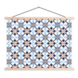 Ornament - Tegel - Kleurrijk textielposter latten blank klein 122 -3d