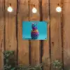 Ananas - Regenboog - Blauw - Popart tuinposter los doek klein -sfeer1