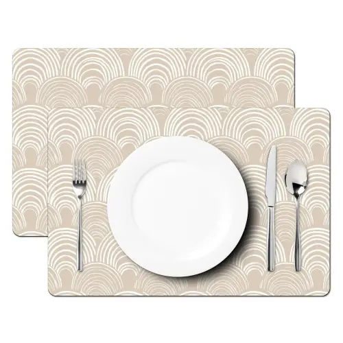 Golven - Structuur - Beige Placemat vinyl groot 368 -zzsfeer2_Kitchenyeah-website