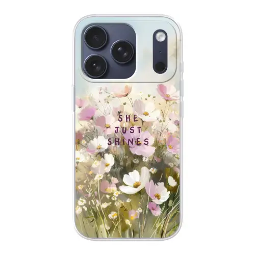 Quote - Bloemen - Schilderachtig Telefoonhoesje iPhone 17 Pro klein -3d