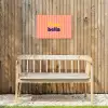 Verticaal - Strepen - Oranje - Ciao bella Tuinposter op houten frame 2 cm dik klein -sfeer4