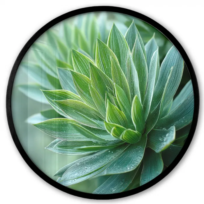 Blad - Plant - Groen - Textuur Fotolijst rond zonder passe partout klein -3d