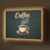 Koffie - Schotel - Koffiebonen - Retro Light Box met batterij (Wandlamp) middel -z3d_website