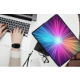 Abstract - Light - Burst - Modern - Colorful laptophoes neopreen klein -bureau