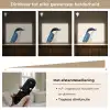 Illustratie - Blauw - Vogel Light Box met batterij (Wandlamp) middel -USP_dimbaarNL