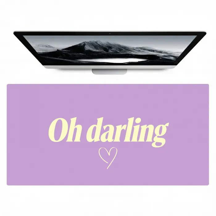 Oh darling - Hart - Paars Muismat XXL klein -zzz3d