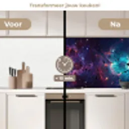 Space - Stars - Abstract - Colorful keuken achterwand 2 middel -voor-na2_NL