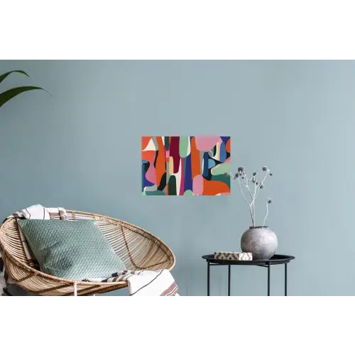 Vormen - Ritmisch - Kleuren - Abstract Muursticker klein -plant