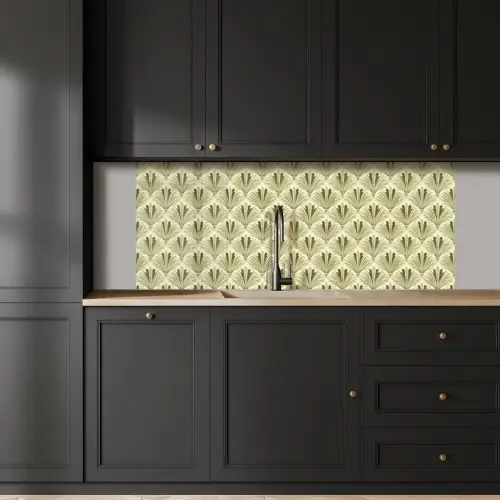 Klassiek - Waaier - Groen keuken achterwand 2 middel 871 -sfeer1