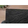 Zwart - Abstract - Hout muismat rubber klein -closeup