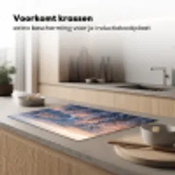 Bos - Bergen - Goud - Winter - Warm Inductie beschermer vinyl 3mm klein -sfeer1