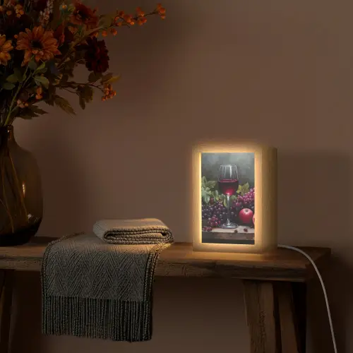 Wijn - Fruit - Stilleven Light Box met kabel (Tafellamp) klein -sfeer4