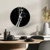 Champagne - Zwart - Spetters - Popping KitchenYeah - Keuken - Wandcirkel Forex klein -sfeer2