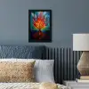 Sierglas - Boom - Rood - Vlakken fotolijst zwart zonder passe partout klein -sfeer3