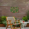 Groen - Rode - Kersen - Bladeren Tuinposter op houten frame 2 cm dik klein 845 -sfeer3