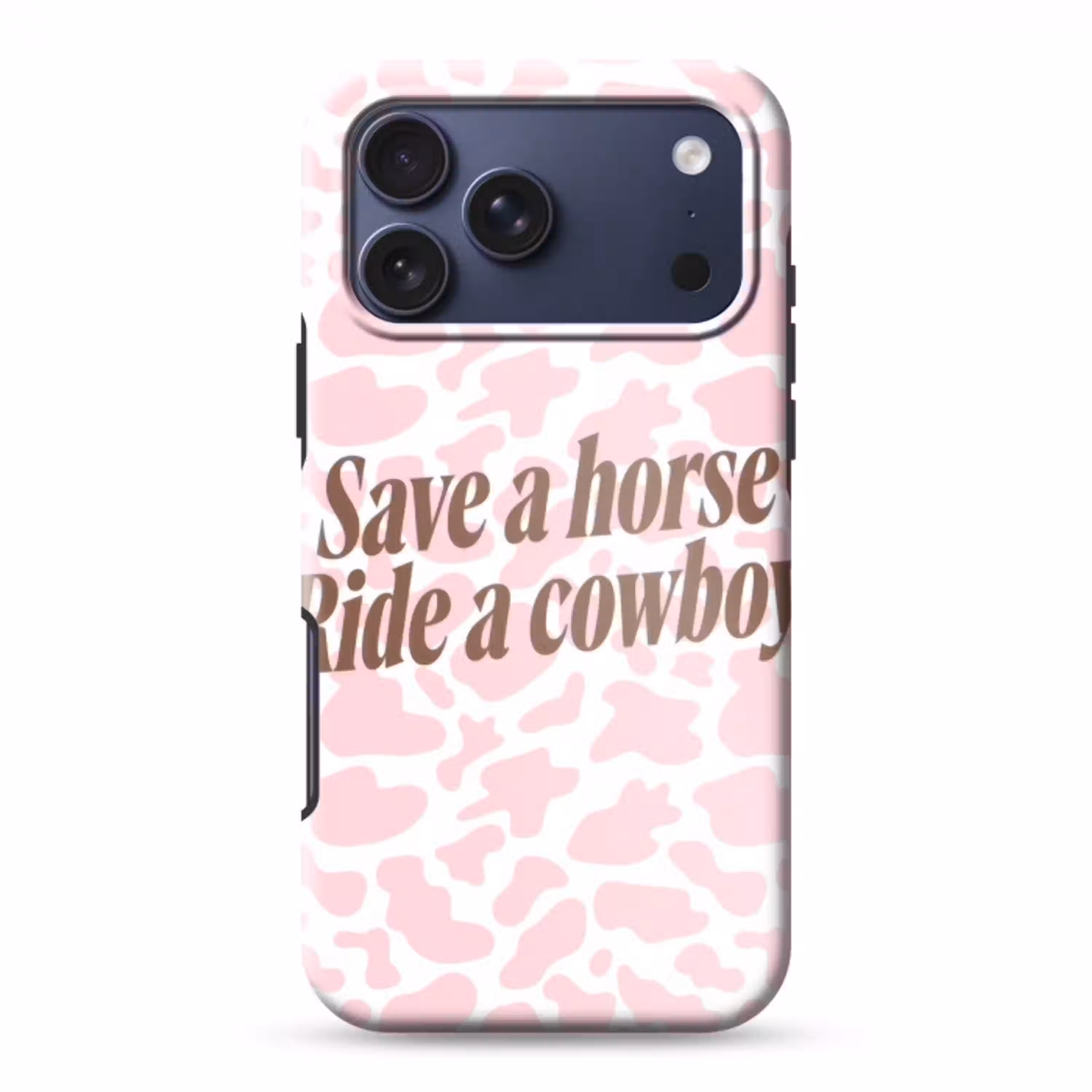 Koeienprint - Roze - Cowboy - Horse Toughcase MagSafe Apple iPhone 17 Pro Max klein -3d