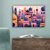 Fantasierijke stad - kleurrijk - Zon canvas 2cm klein -sfeer4