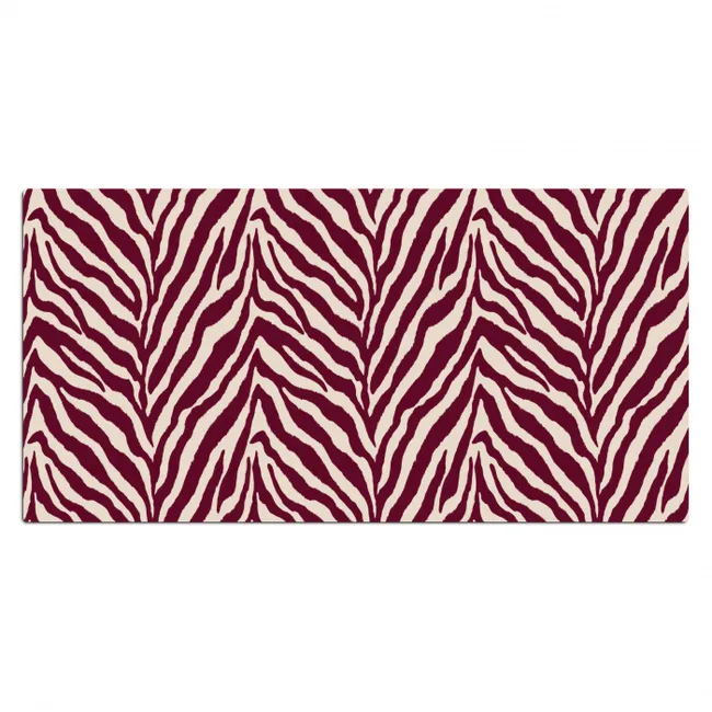Bureau onderlegger - Zebra - Motief - Bordeaux - Rood