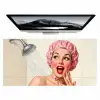 Vrouw - Douche - Roze Muismat XXL klein -zzz3d