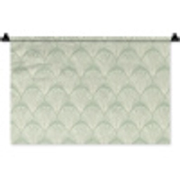 Waaiers - Patroon - Groen Wandkleed katoen klein 269 -zz3d
