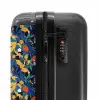 Tropisch vlinder patroon donker blauw NBS - Handbagage koffer - Kinderen Unisex middel -slot