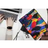 Bloemen - Bladeren - Abstract - Rood laptophoes neopreen klein -bureau