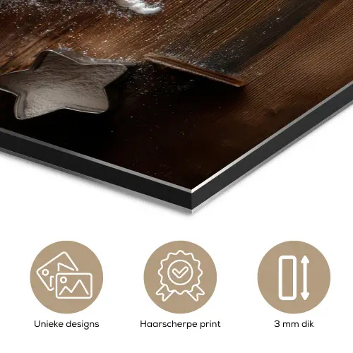 Wereldkaart - Poedersuiker - Hout aluminium wit klein -closeup_NL