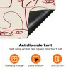 Gezichten - Abstract - Rood - Beige Inductie beschermer vinyl 3mm klein 276 -zzzzzzz-td-onderkant