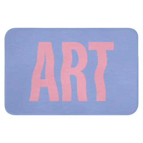 Art - Roze - Blauw Badmat klein -3d