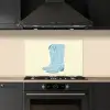Illustratie - Cowboylaarzen - Patroon keuken achterwand spatscherm klein -sfeer1